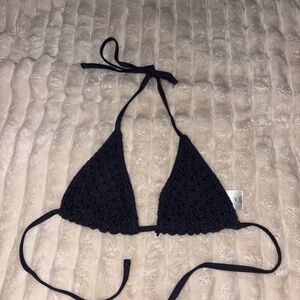 Dark blue Crochet Bikini Top